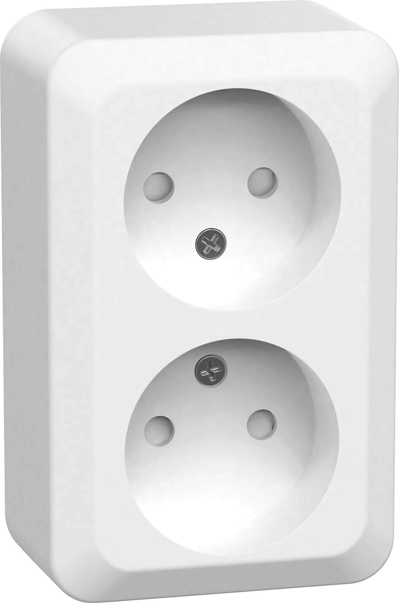 Vegguttak 2-v utp ujord hvit 16a connect 2 home