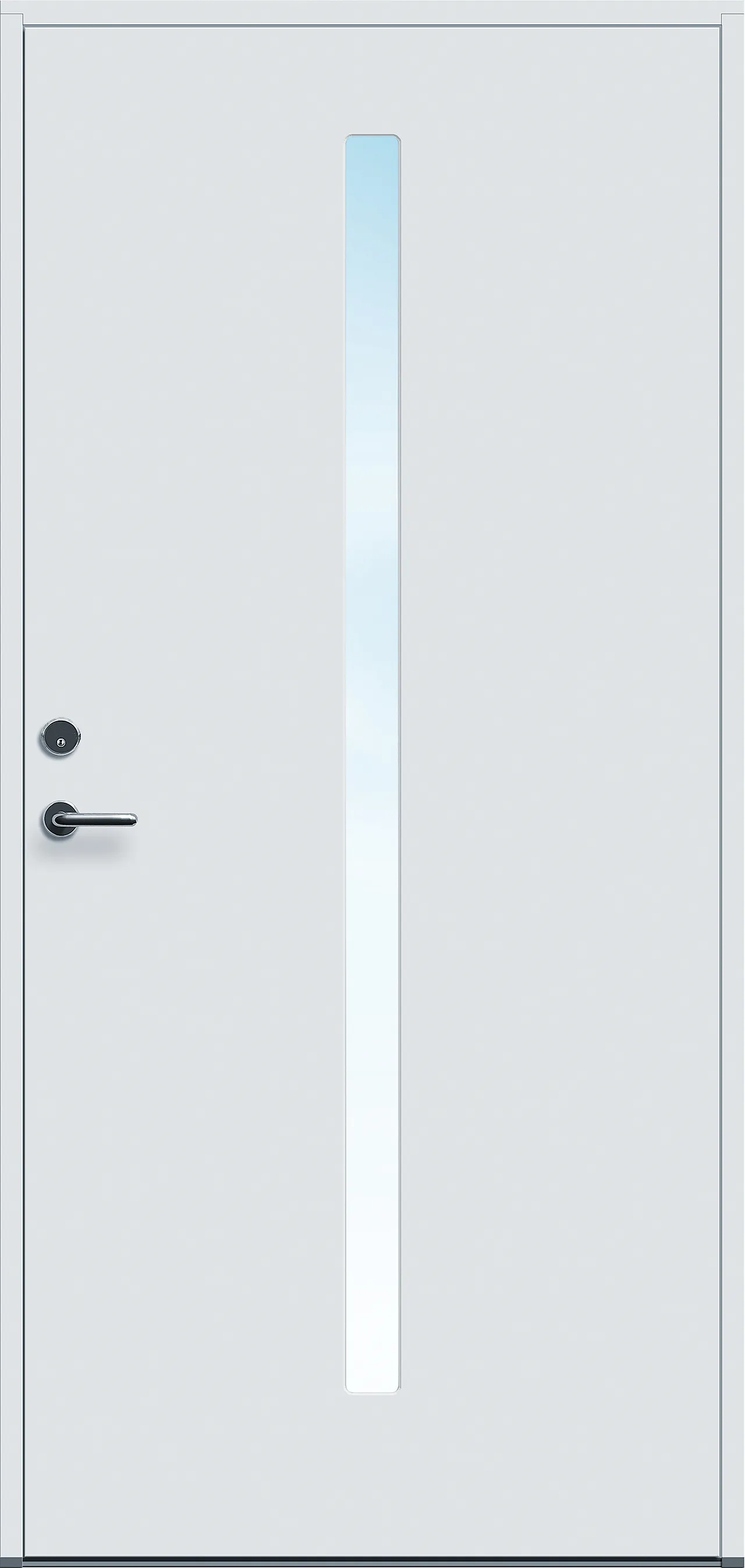 Ytterdør Forus 05 hvit høyre 90x200 cm