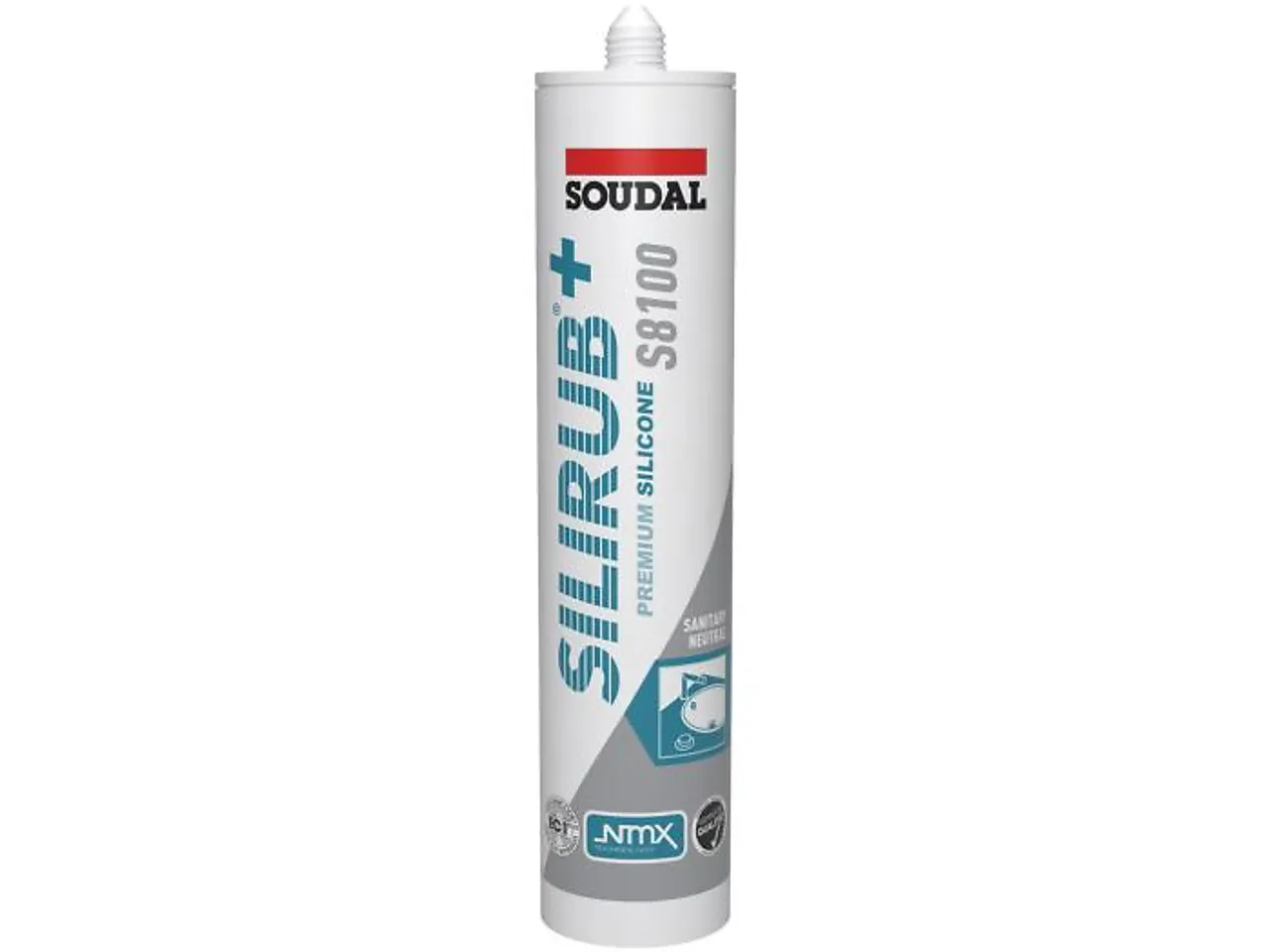 Silikon s8100 300ml - hvit soudal silirub+ s8100 Silikon s8100 300ml - hvit soudal silirub+ s8100