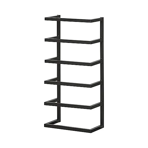 Håndklehylle carre svart for veggmontering 24x12x48cm