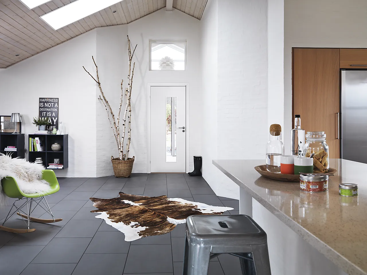 Dør stable effect q510 9x20 hvit 4mm klart herdet glass null - null - 3 - Miniatyr