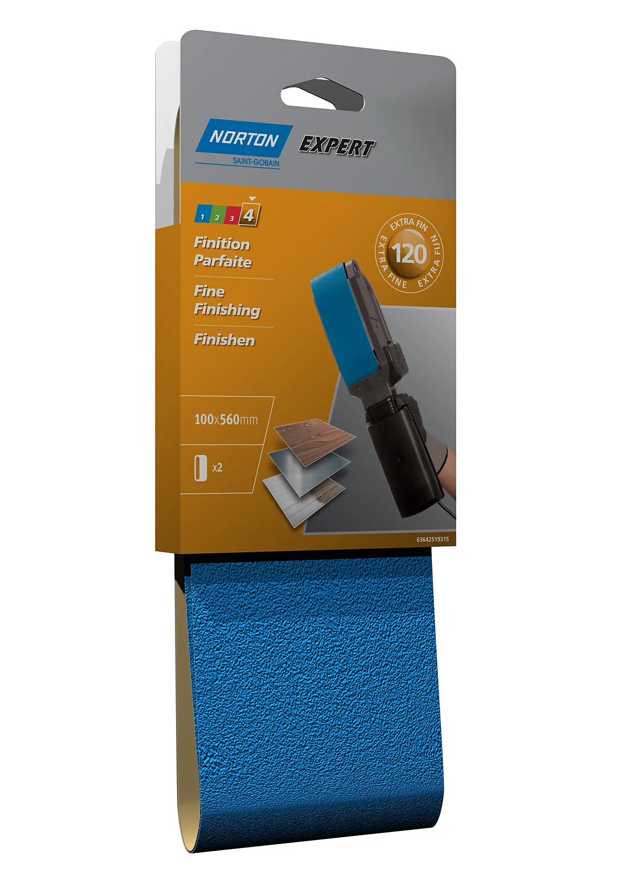 Slipebånd 75x533mm fin k120 Slipebånd 75x533mm fin k120