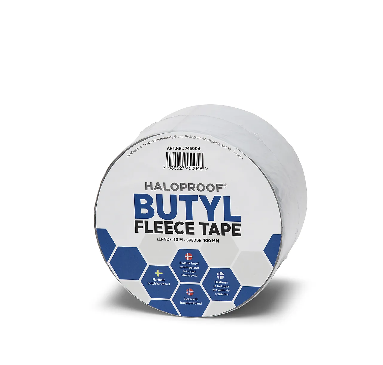 Tettebånd 1x100mmx10m haloproof butyl fleece tape mataki