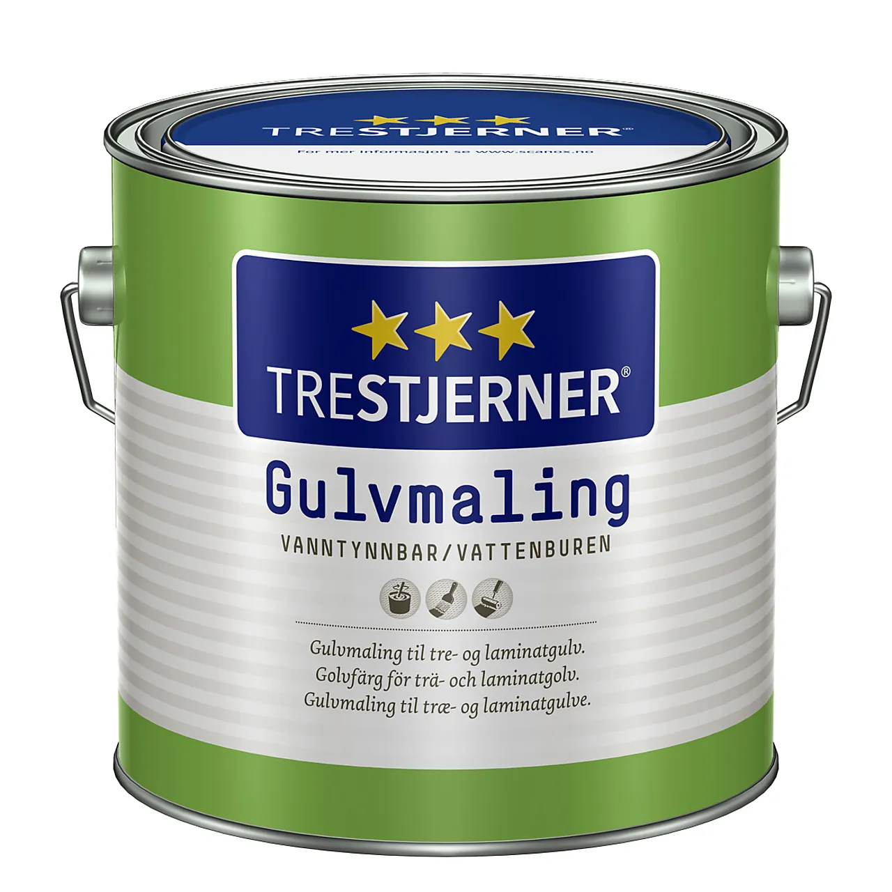 Gulvmaling halvblank 3 liter hvit Gulvmaling halvblank 3 liter hvit