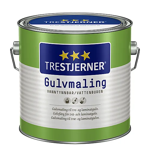 Gulvmaling halvblank 3 liter hvit