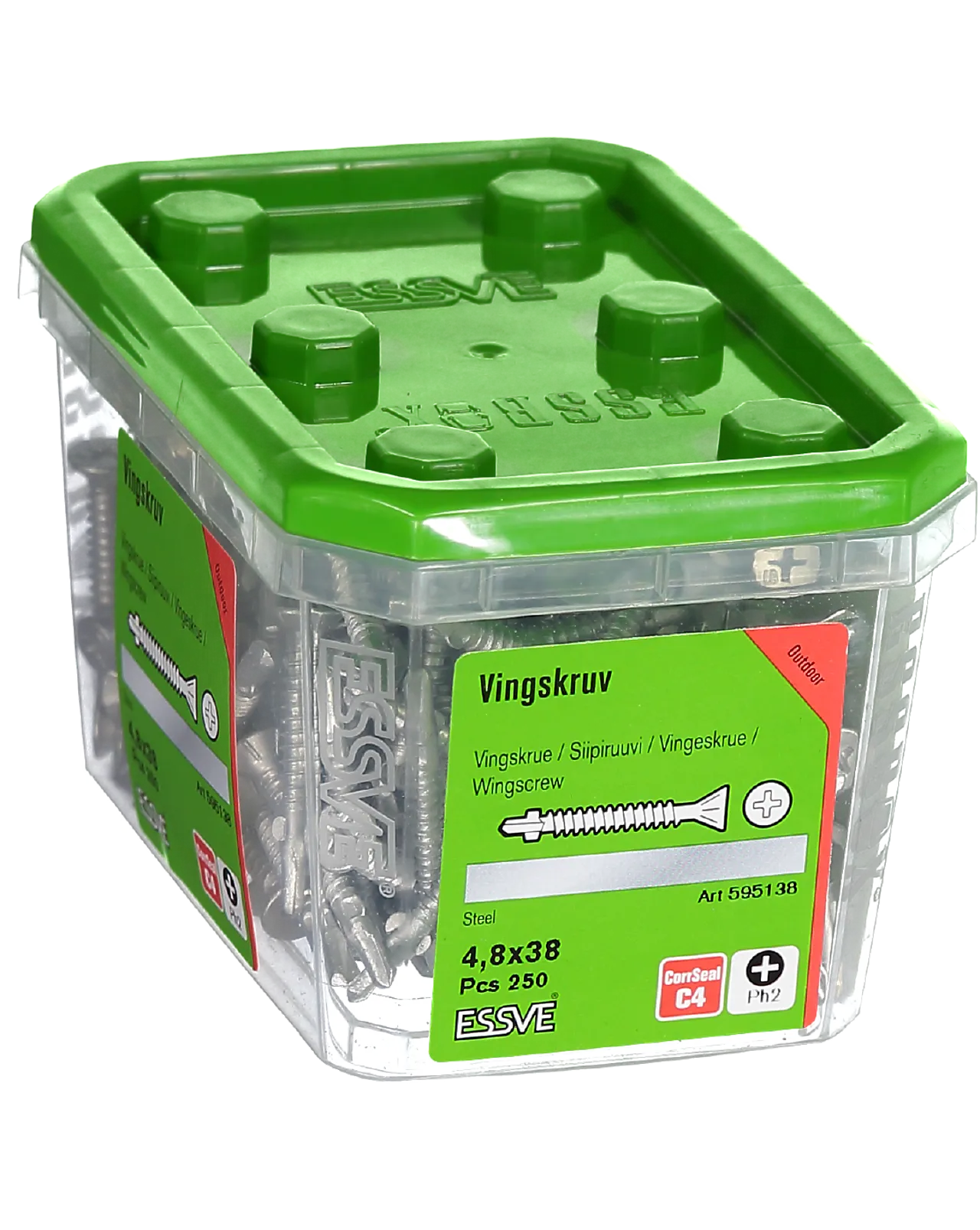 Vingeskrue borspiss Ph 4,8x38 mm 250 stk null - null - 2 - Miniatyr