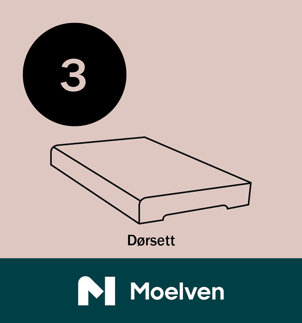 Karmlist furu D7M dørsett hvit bomull S0502-Y 12x58 mm null - null - 2 - Miniatyr