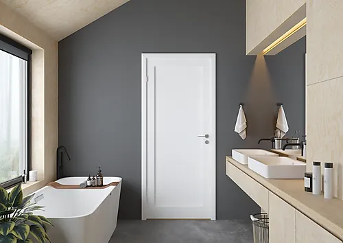 Dør 10x18 trend 1 helhvit 500 helhvit 0500-n uten karm