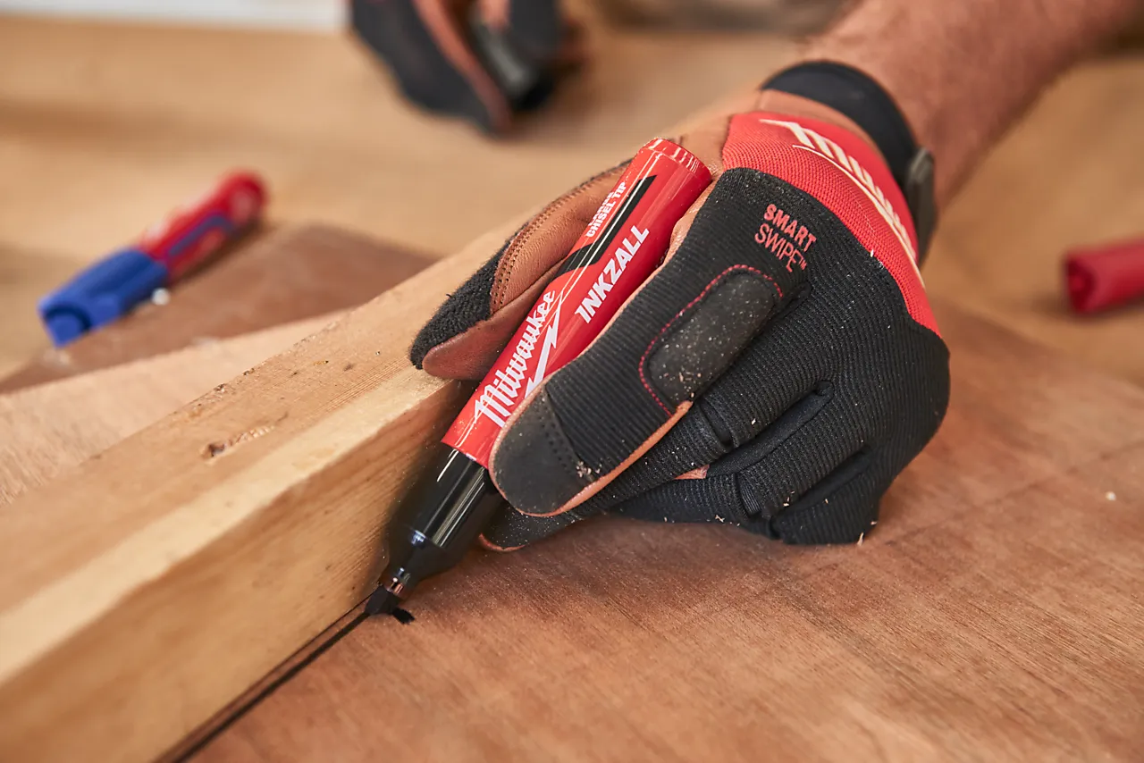 Hansker hybrid lær str M null - M - 2 - Miniatyr