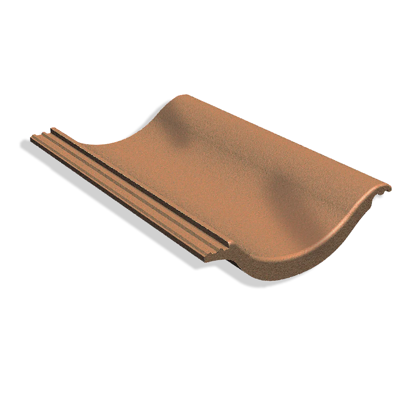 Takst exklusiv teglrød/svart enkelkrum ubehandlet