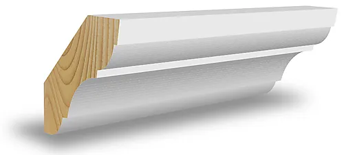 Taklist furu profilert hvit bomull S0502-Y 21x67x4400 mm