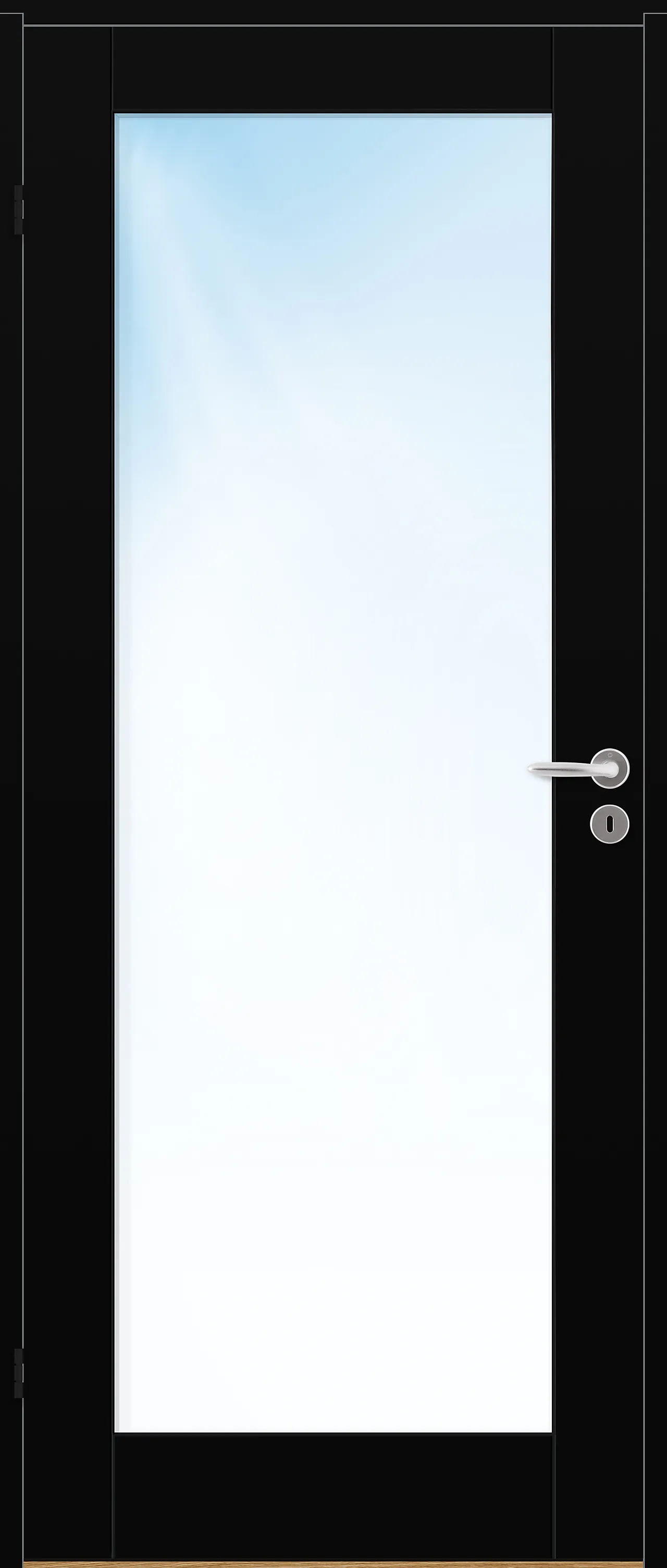 Skyvedør Stil 1 med glass svart 80x210 cm