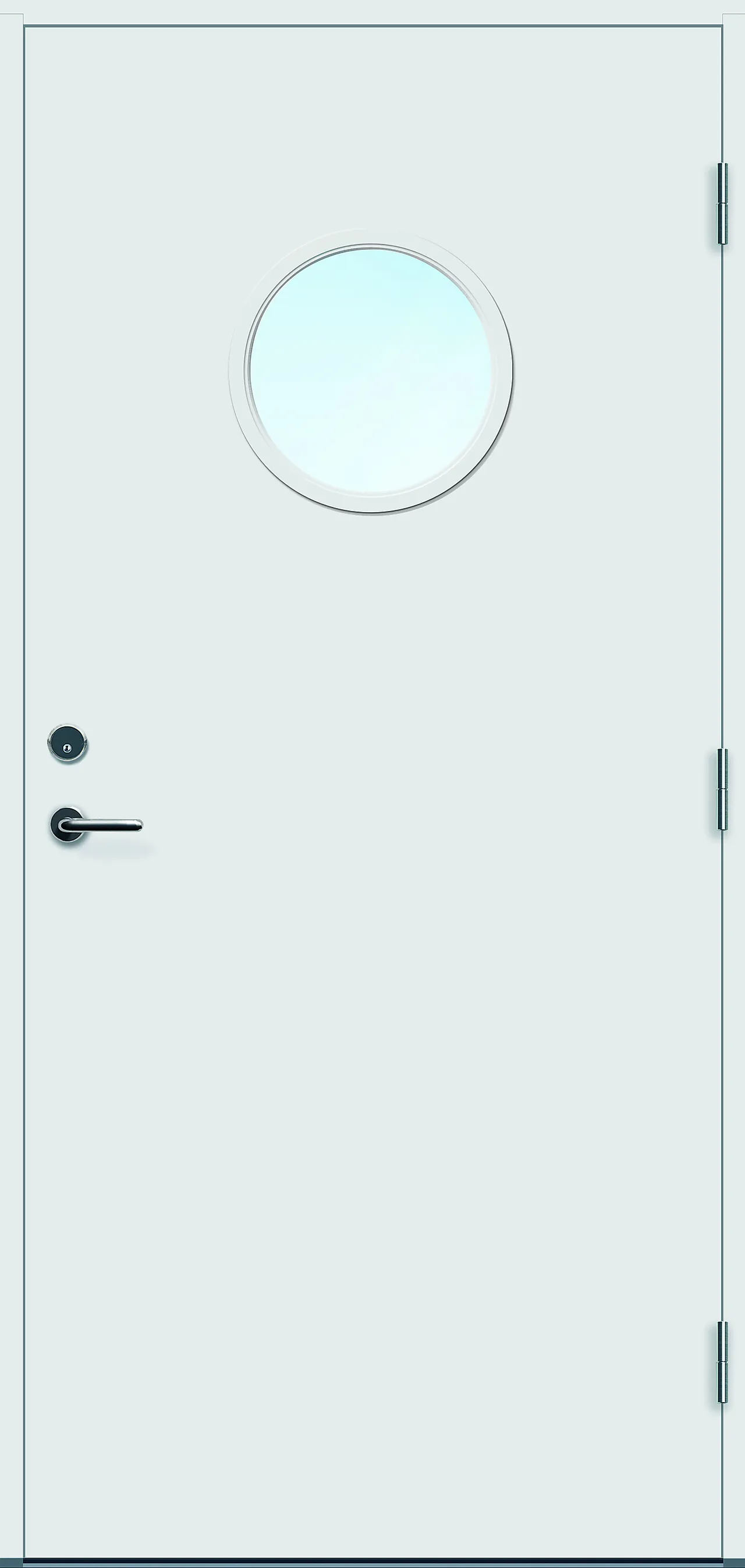 Ytterdør Stavanger med glass hvit høyre 90x200 cm null - 90x200 cm - 2 - Miniatyr