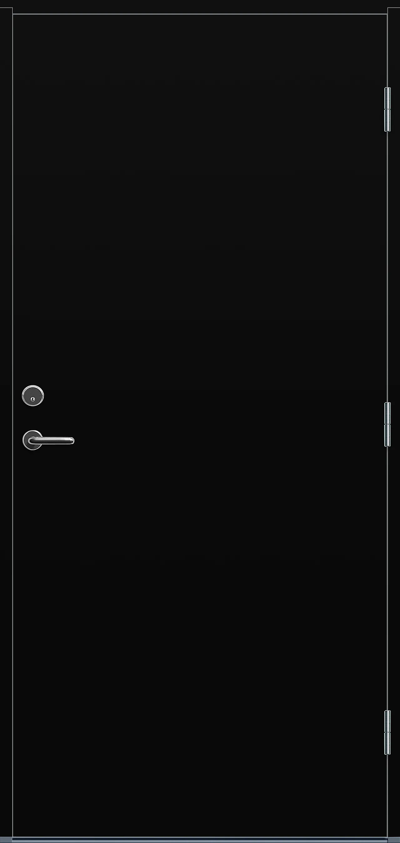 Ytterdør Sola svart høyre 90x200 cm