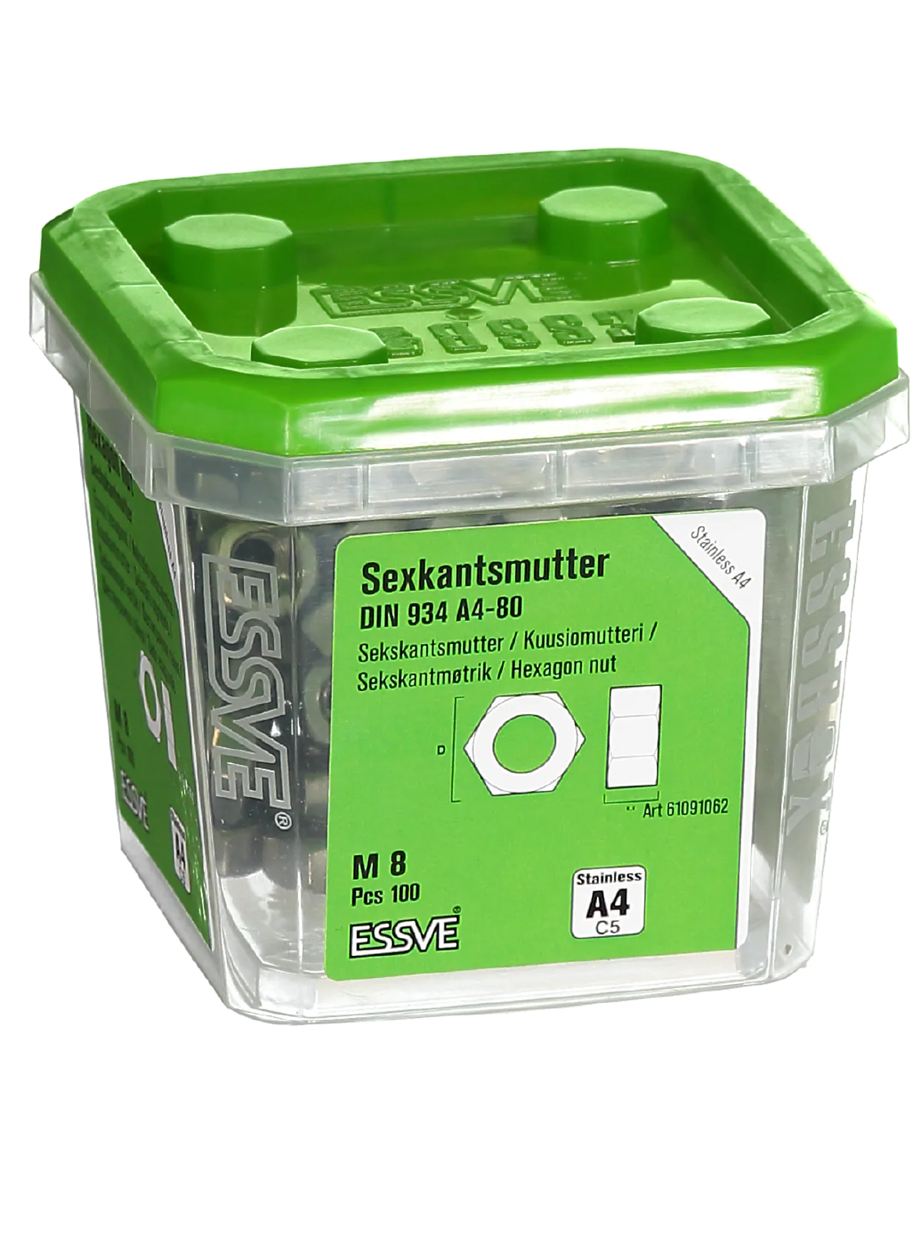 Mutter m8 din934 a4-80 a-100iso 4032 a4 syrefast Mutter m8 din934 a4-80 a-100iso 4032 a4 syrefast