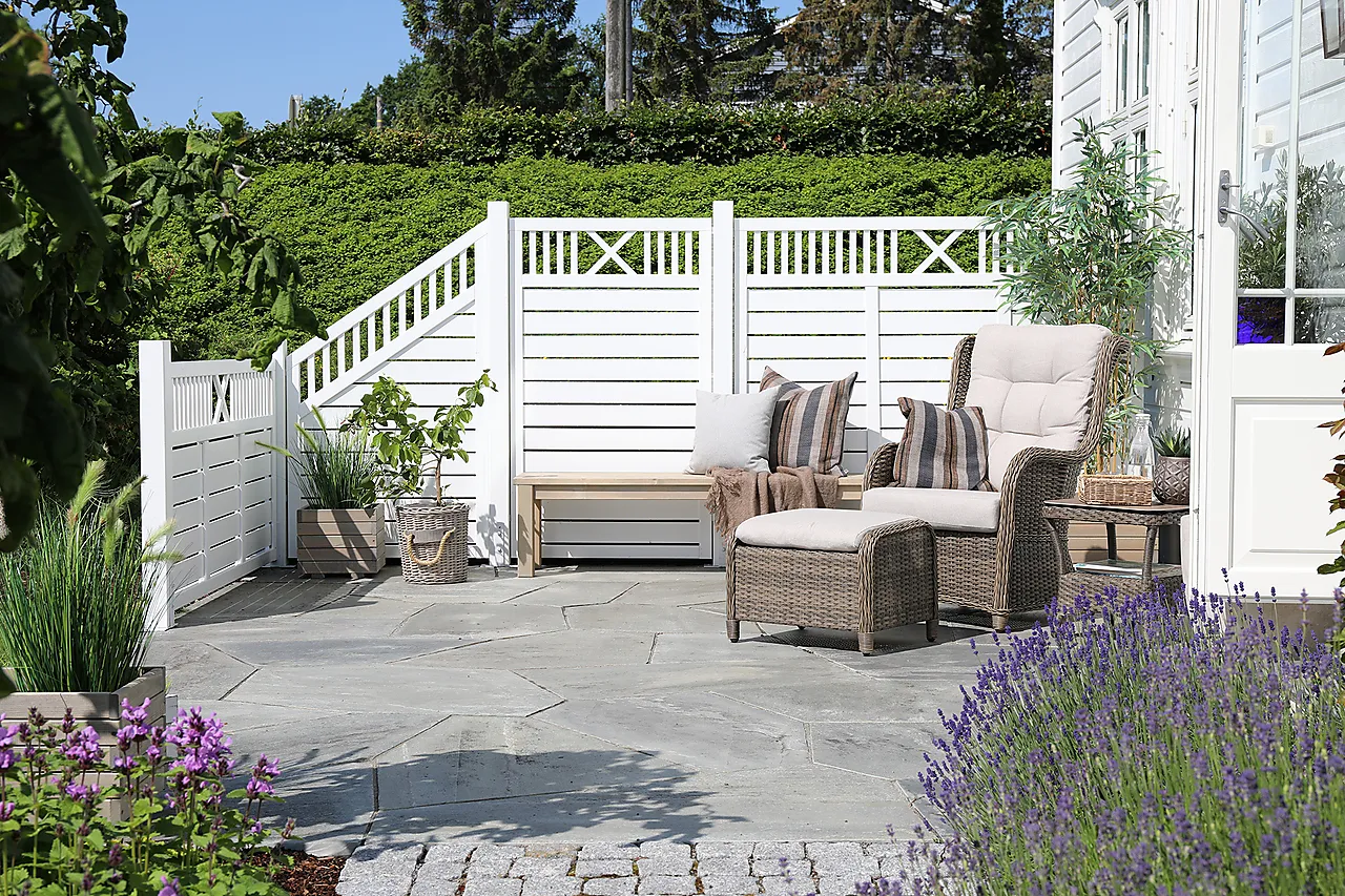 Levegg Lillesand 90x180/90 cm hvitmalt null - null - 2 - Miniatyr