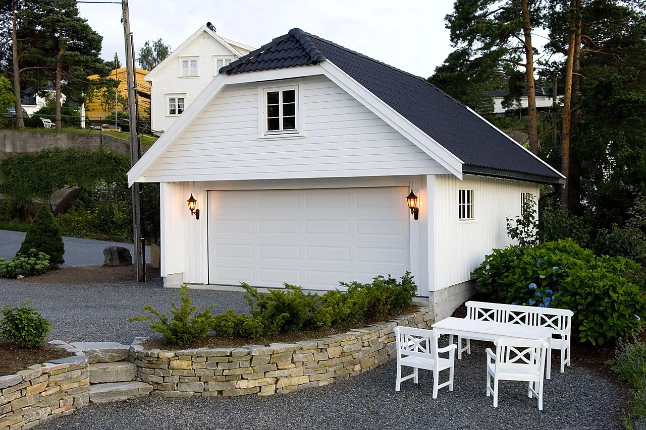 Dobbelgarasje med loft Imenes