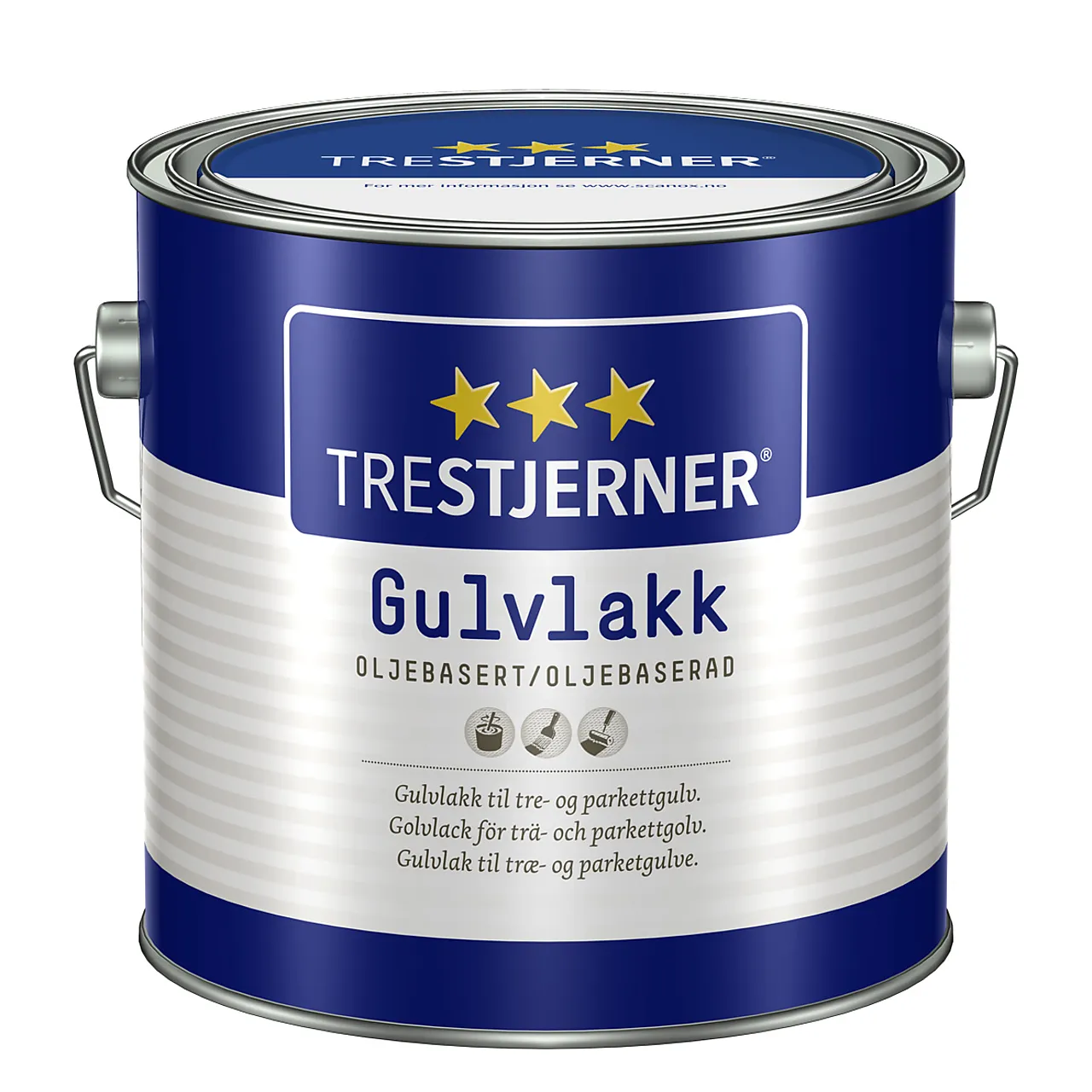 Gulvlakk oljebasert blank 3 liter Trestjerner Gulvlakk oljebasert blank 3 liter Trestjerner