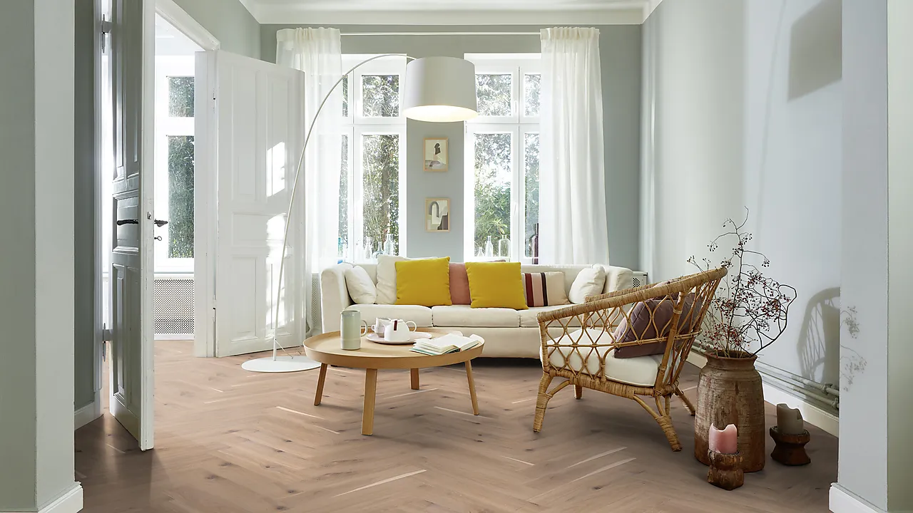 Parkett Eik hvit Vivo Fiskeben oljet børstet B null - null - 2 - Miniatyr