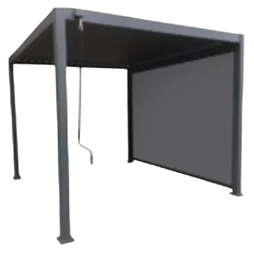 Sidepanel textilen for 4m pergola