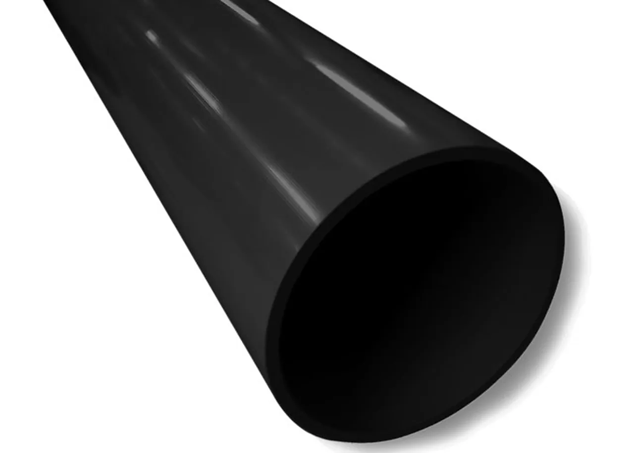 Nedløpsrør til takrenner 75 mm x 3 meter sort Nedløpsrør til takrenner 75 mm x 3 meter sort