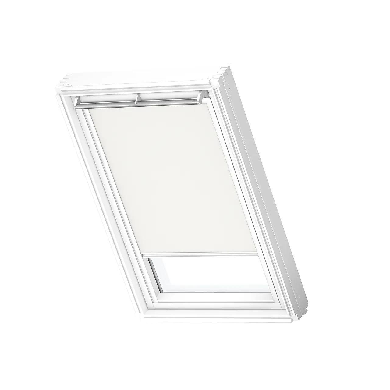 Blendingsgardin mk04 hvit hvit ram