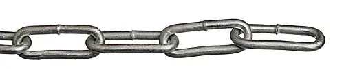Kjetting - langlenket 4 mm 5 meter varmforzinket
