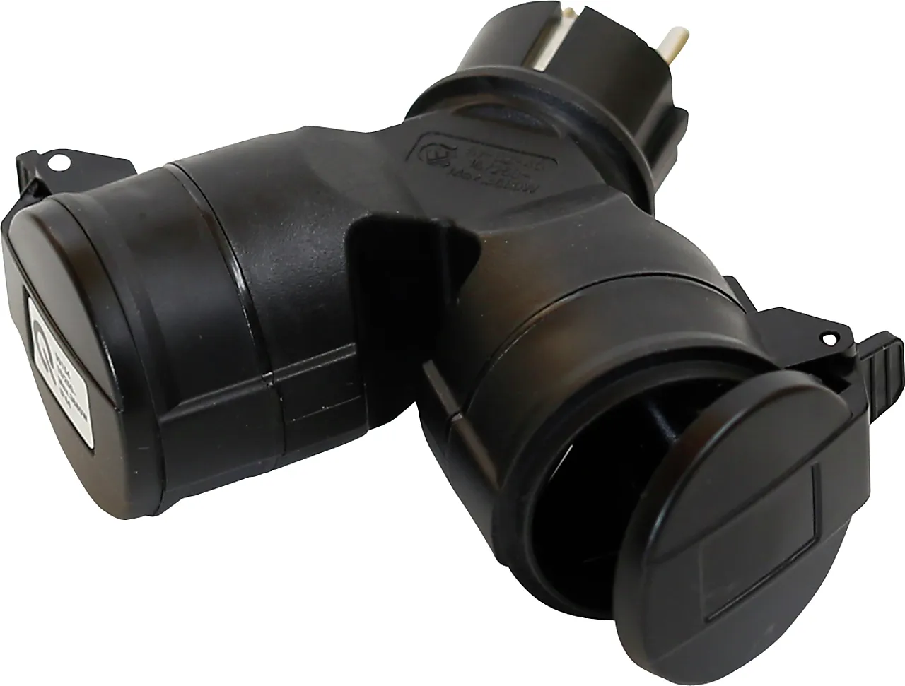 Grenkontakt 2-veis m/ lokk svart