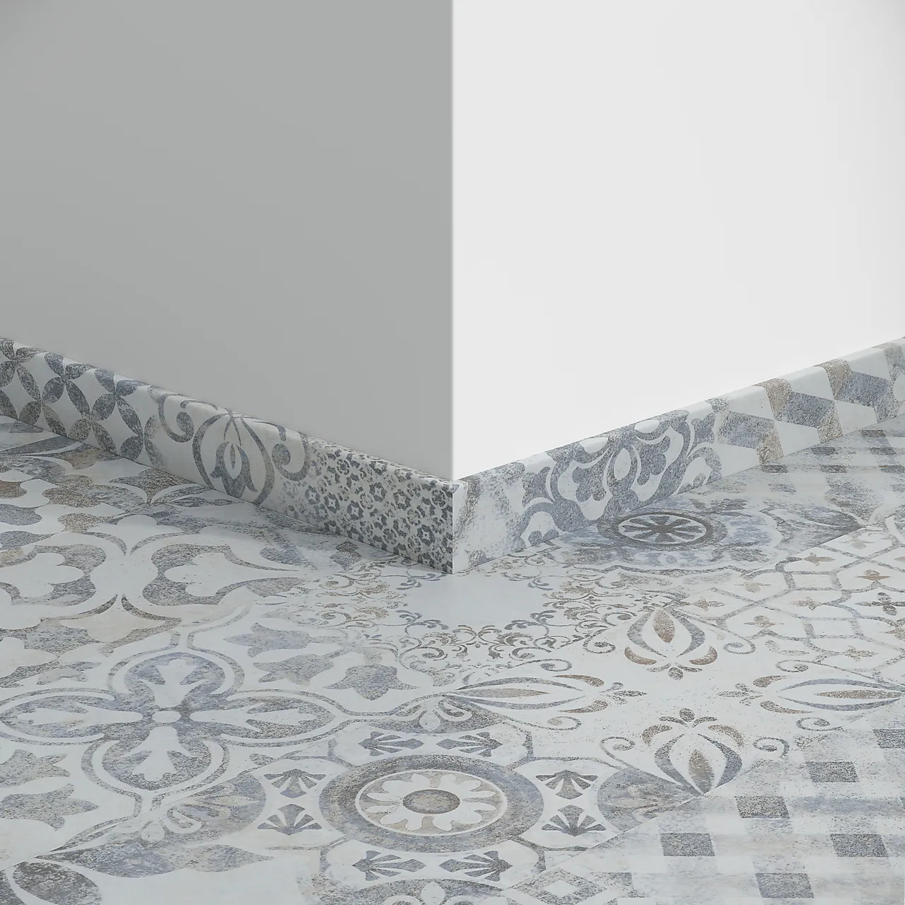 BerryAlloc sokkellist retro chic blue grey 2,4 meter