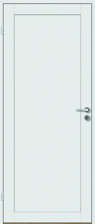 Base 1 Massiv Innerdør Med Ett Speil 70x200 Hvit Ncs S 0502-Y