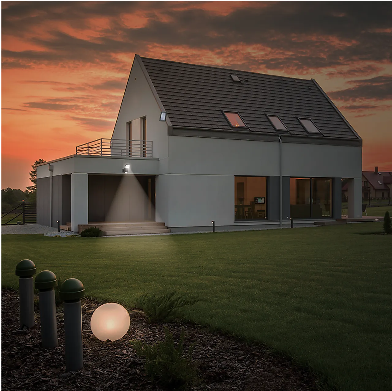 Utendørslampe trådløs med sensor RF1.1+ 180 lm null - null - 2 - Miniatyr