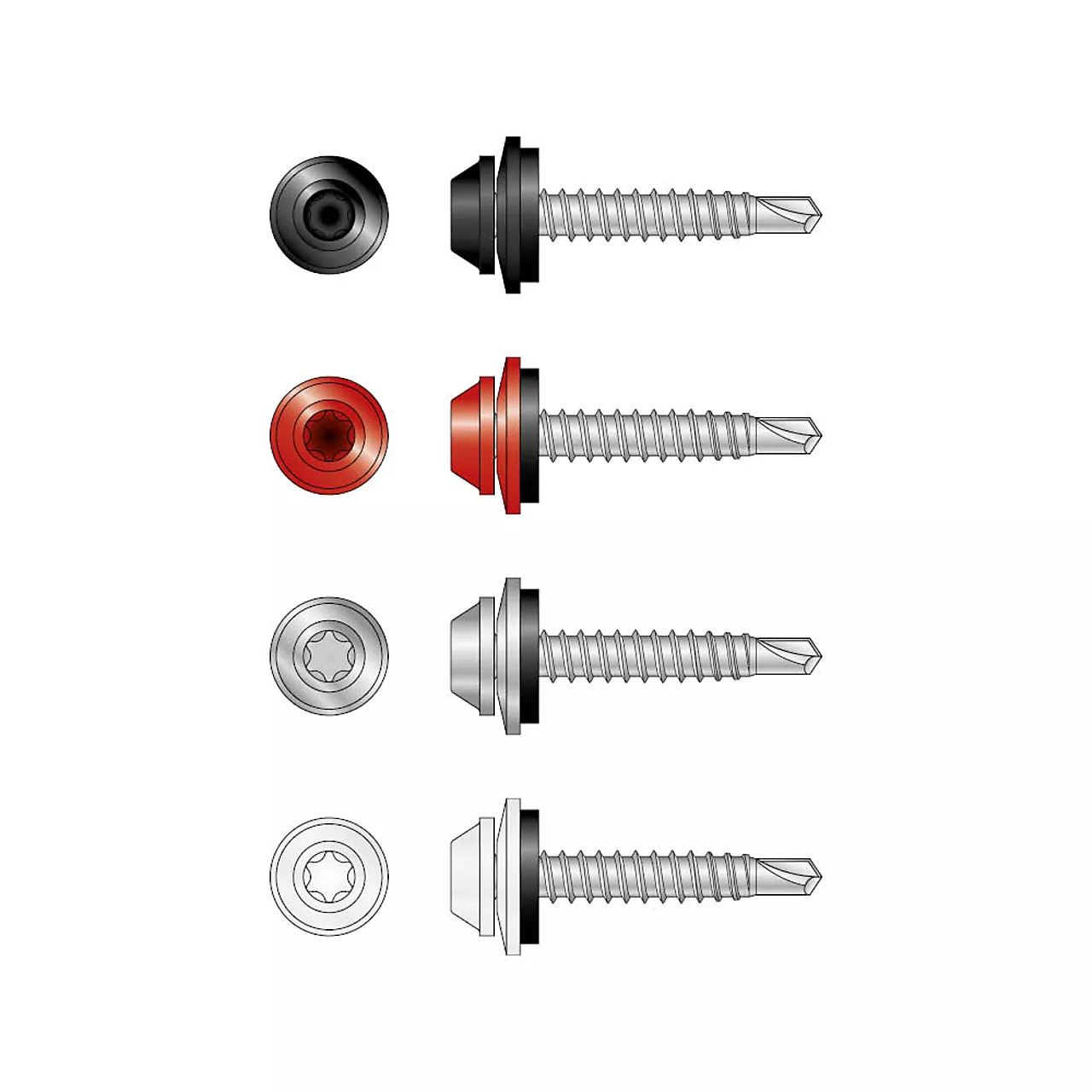 Vindskiskrue sort 4,2x25 rustfri 100 stk null - null - 2 - Miniatyr