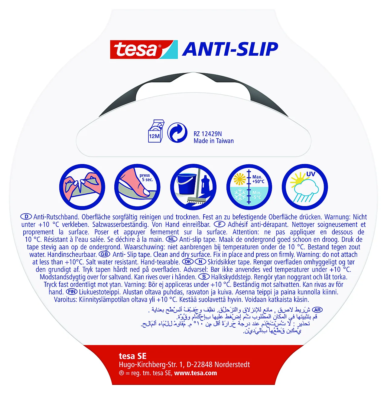 Tape antiskli 5m 25mm fargeløs null - null - 2 - Miniatyr