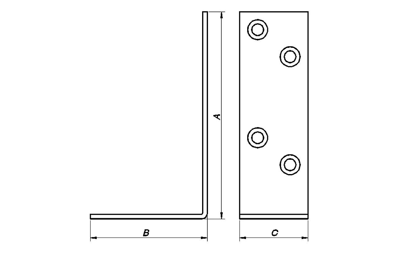 Vinkeljern 115x65 mm elforzinket pn 6142-0-03-07 null - null - 2 - Miniatyr