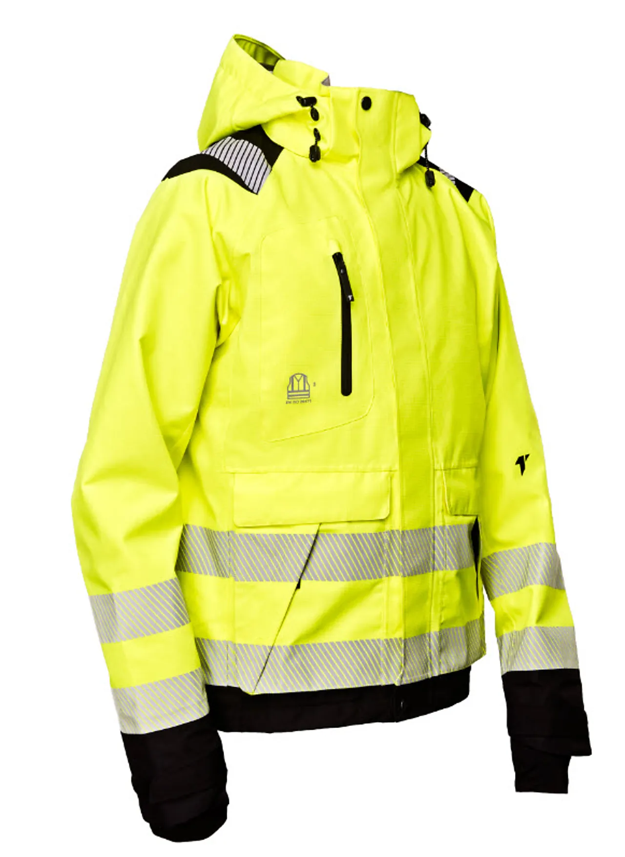 Skalljakke foret Hi-Viz KL.3 gul/sort S null - S - 3 - Miniatyr