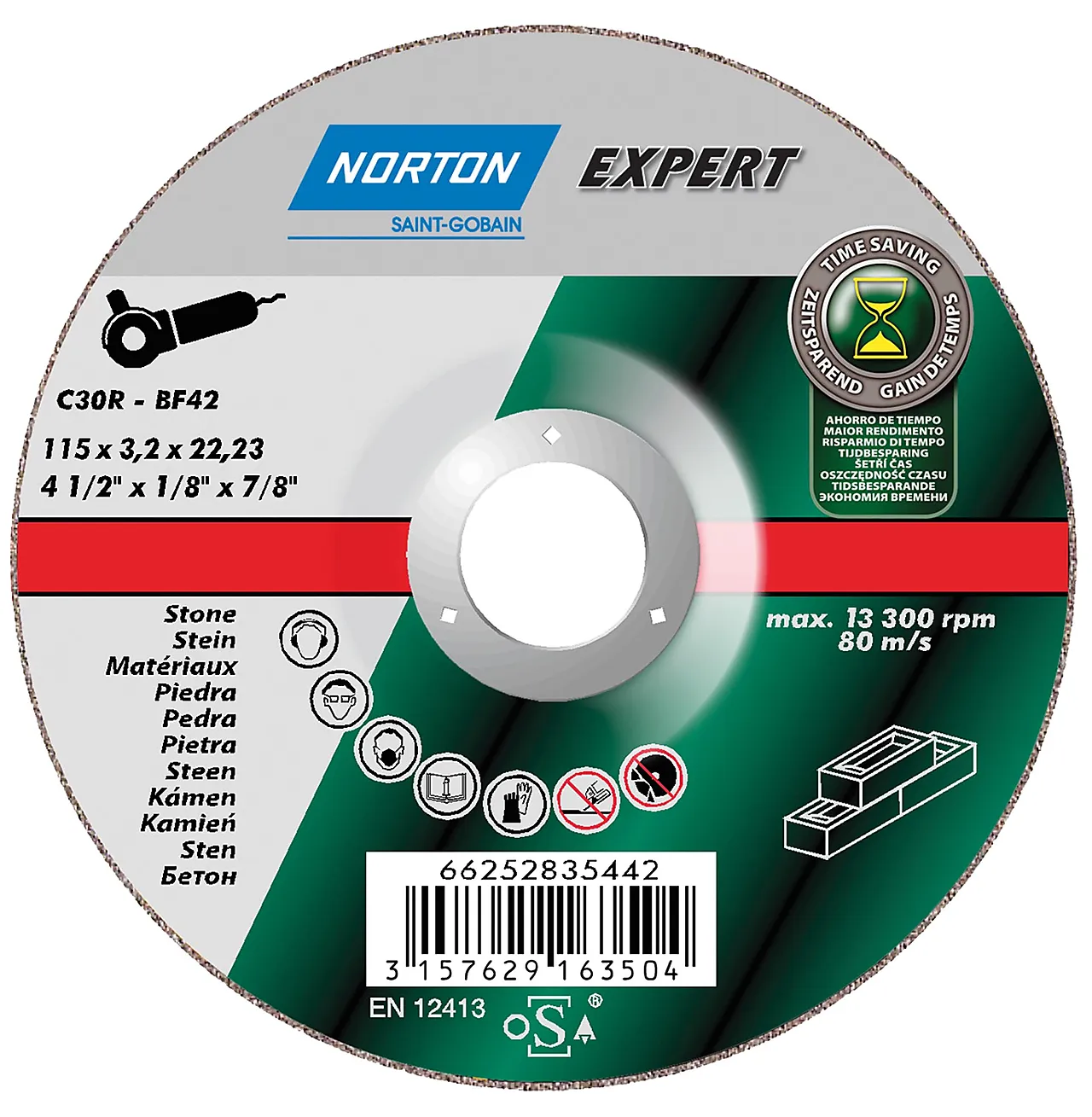 Slipeskive stein 125x6.0 ne