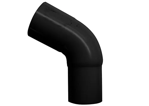 Bend 75 grader 75 mm sort plast