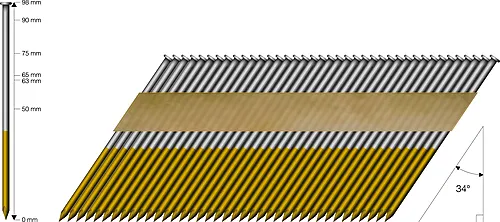 Stavspiker 34gr 31/90 vgrcc a2000 mft varmgalv ringet cement coating