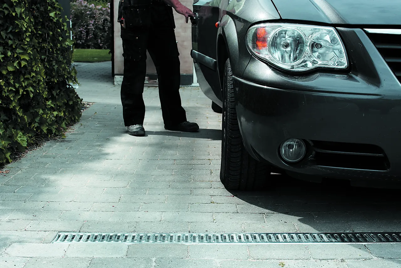 Punktsluk med galv gitterrist 25,5 x 25,5 x 35,2 cm m/galv kant null - null - 2 - Miniatyr