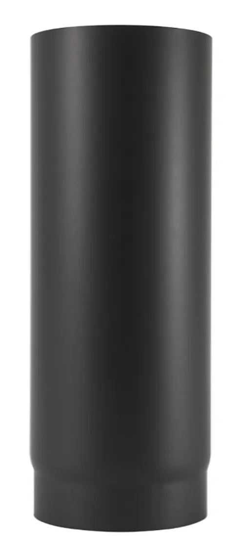 Røykrør rett Ø125/330 mm matt sort