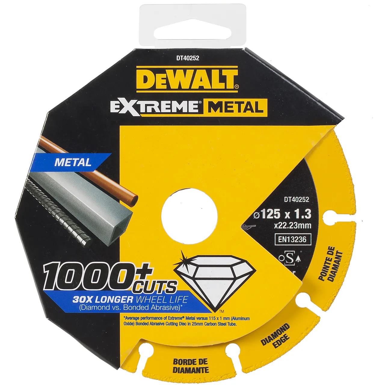 Diamantskive DT40252-QZ, 125x22, 23x1,3 mm