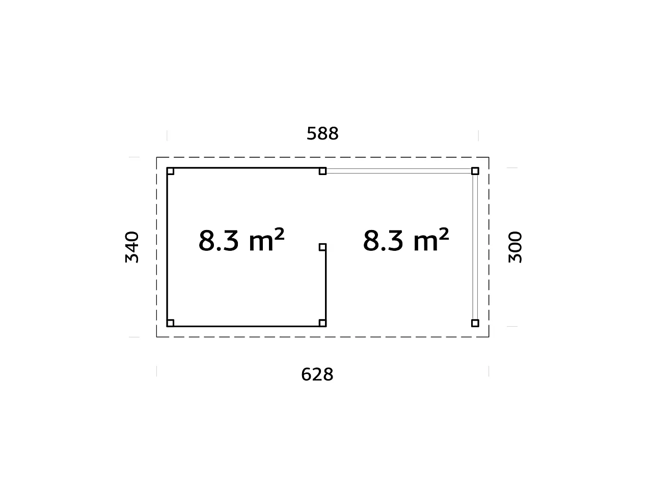 Paviljong Lenna 310 16,6 m2 Paviljong Lenna 310 16,6 m2