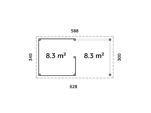 Paviljong Lenna 310 16,6 m2