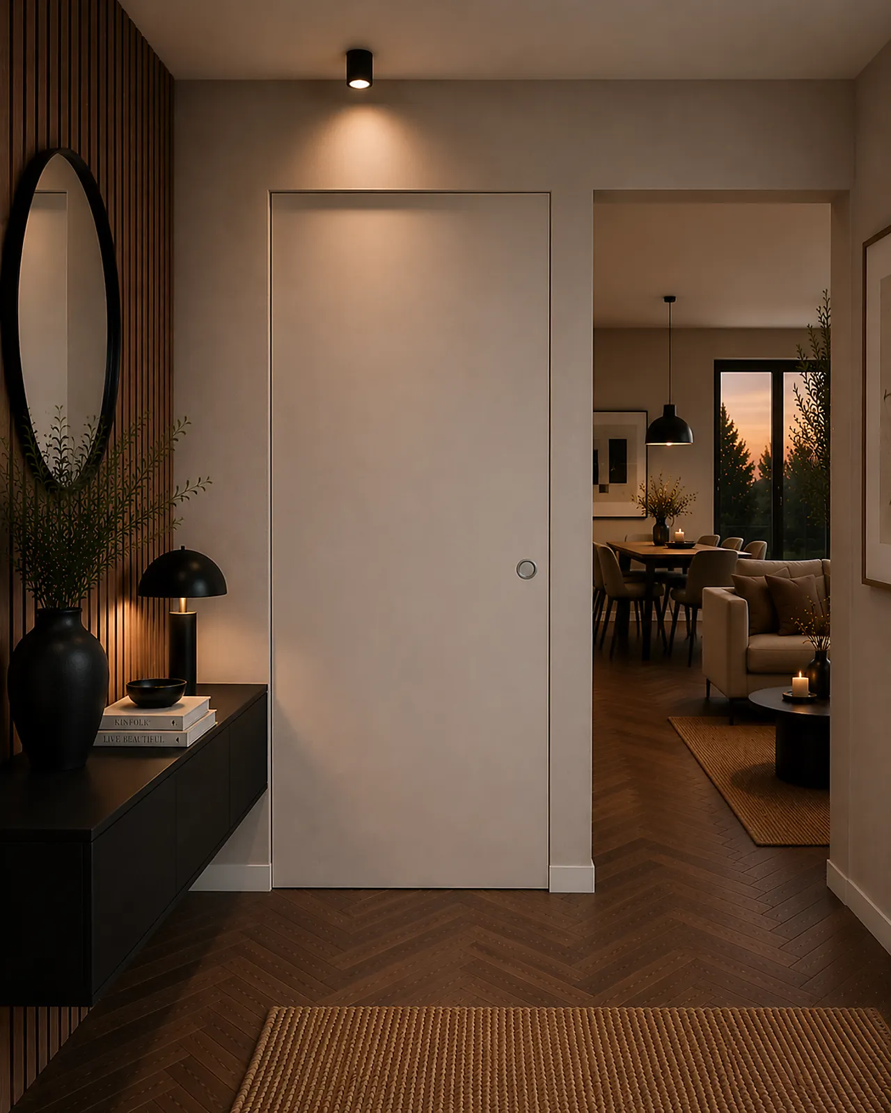 Opus Clean skyvedør 90x210 cm hvit null - null - 2 - Miniatyr