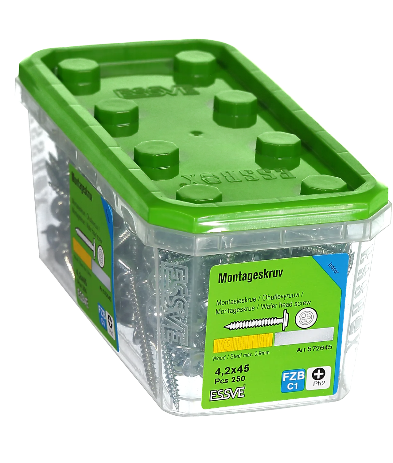 Montasjeskruer skarp spiss 4,2x45 mm 250 stk null - null - 2 - Miniatyr