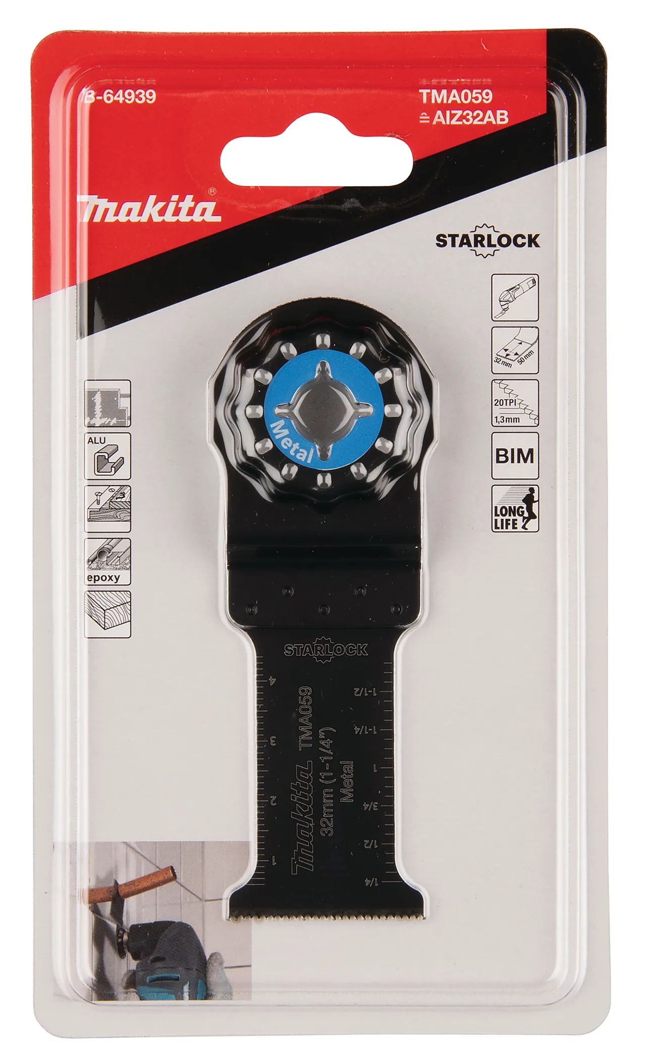 Dykksagblad 32 b-64939 20tpi starlock bim metall stk Dykksagblad 32 b-64939 20tpi starlock bim metall stk