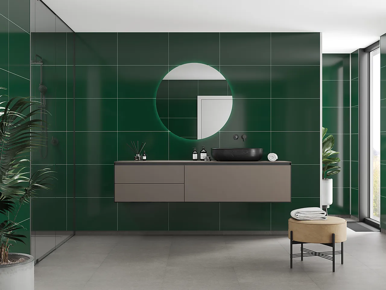 Fibo Baderomsplate 5231M6040 Bottle Green 10x620x2400mm