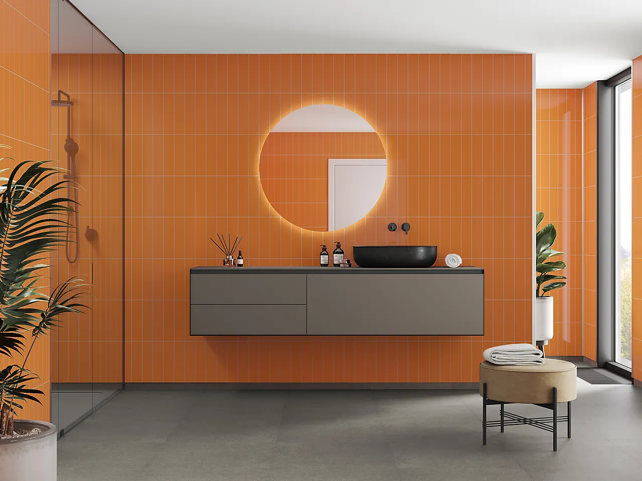 Fibo baderomsplate Orange 8x30cm 10x620x2400mm null - null - 2 - Miniatyr