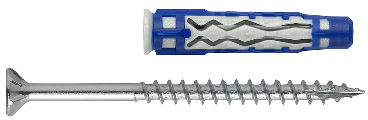 Nylonplugg 8x50 flex m/skrue bk nkt blisterkort a4