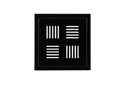 Slukrist design sort matt symmet 20x20 cm